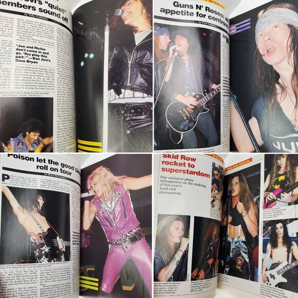 Circus Magazine Rocking Into 1990s VTG Guns n Roses Skid Row Bon Jovi '89 Unread - Picture 5 of 11